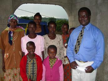 Pastor Jumba with HIV positive children